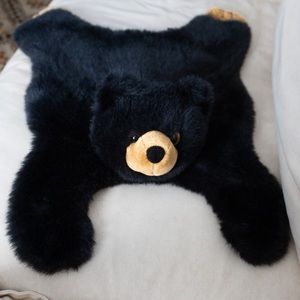 Fancy Zoo 9591 A&A Company | Faux fur plush black bear rug